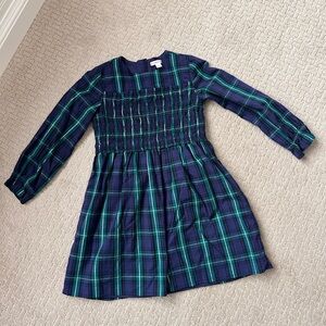 Plaid Kids Dress in Blue and Green